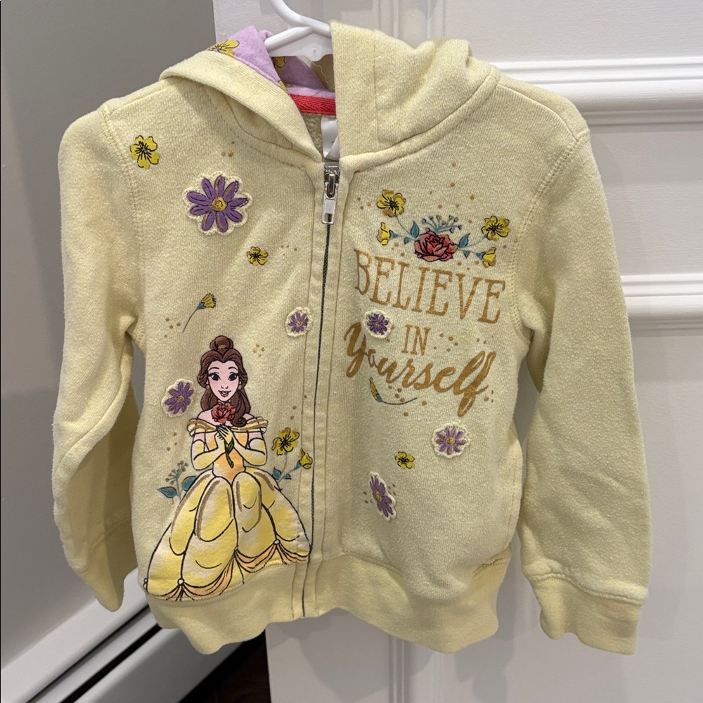 Disney Yellow Princess Belle Zip Up